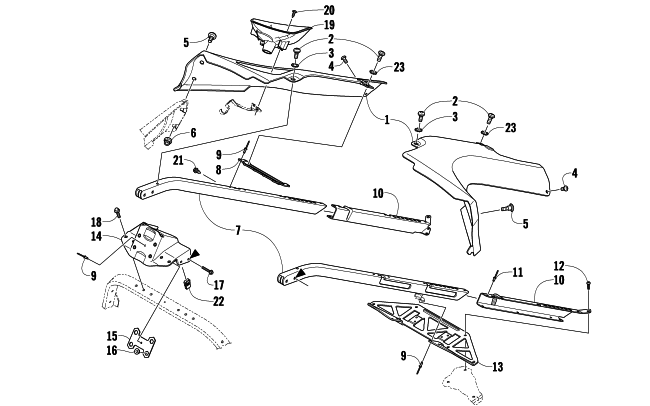 Parts Diagram for Arctic Cat 2008 F8 EFI LXR SNOWMOBILE SEAT SUPPORT ASSEMBLY