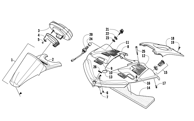 Parts Diagram for Arctic Cat 2008 F1000 EFI SNO PRO SNOWMOBILE CONSOLE ASSEMBLY