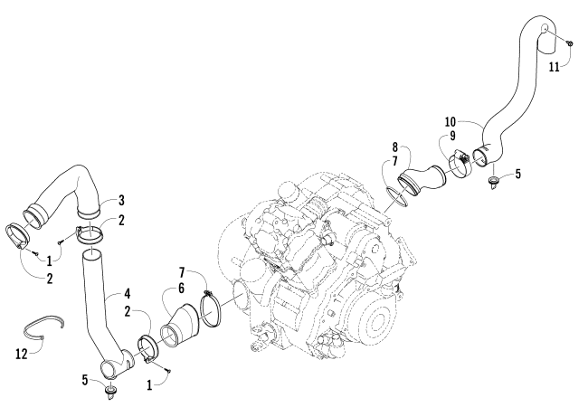 Parts Diagram for Arctic Cat 2008 500 AUTOMATIC TRANSMISSION 4X4 TRV ATV CASE/BELT COOLING ASSEMBLY