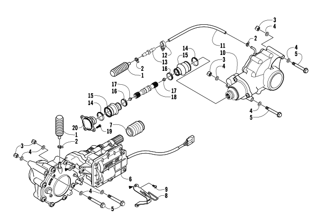 Parts Diagram for Arctic Cat 2005 500 AUTOMATIC TRANSMISSION 4X4 FIS LE ATV DRIVE TRAIN ASSEMBLY