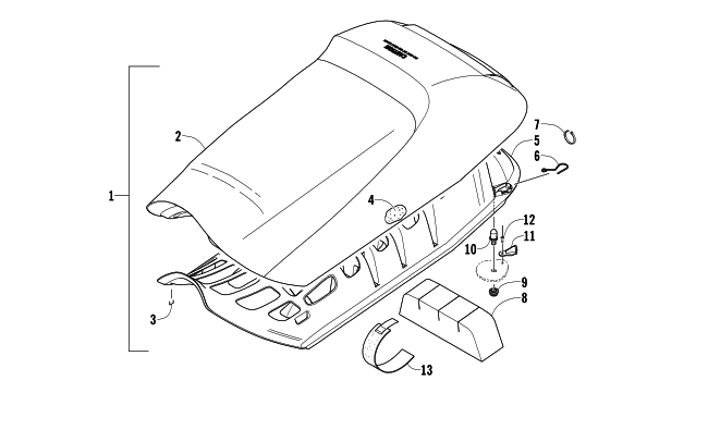 Parts Diagram for Arctic Cat 2008 CROSSFIRE 1000 EFI SNO PRO LIMITED EDITION SNOWMOBILE SEAT ASSEMBLY