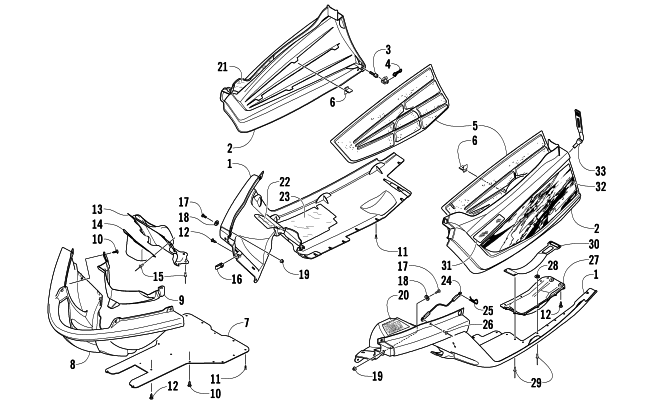 Parts Diagram for Arctic Cat 2008 M1000 EFI 162 SNOWMOBILE BELLY PAN ASSEMBLY