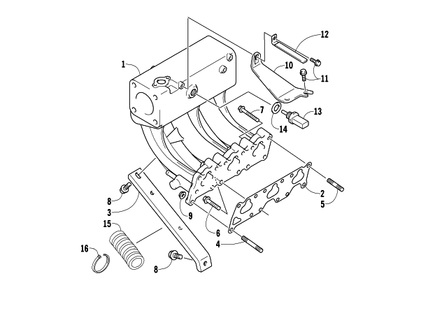 Parts Diagram for Arctic Cat 2008 BEARCAT WIDE TRACK TURBO SNOWMOBILE INTAKE MANIFOLD ASSEMBLY