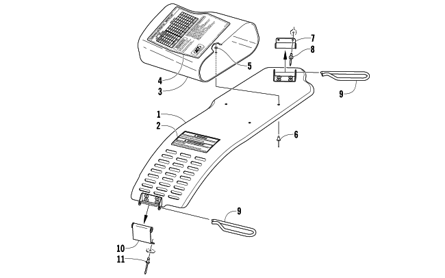 Parts Diagram for Arctic Cat 2009 BEARCAT 570 SNOWMOBILE BELT GUARD ASSEMBLY