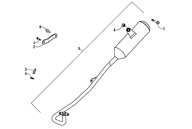 Parts Diagram for Arctic Cat 2006 90 UTILITY ATV EXHAUST ASSEMBLY