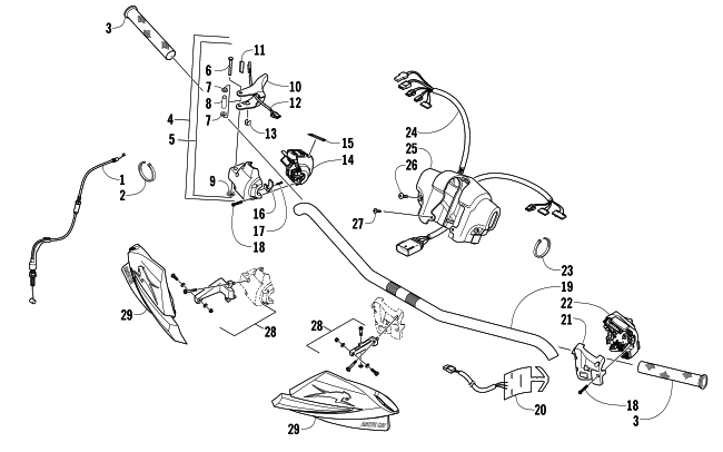 Parts Diagram for Arctic Cat 2008 F8 EFI SNO PRO SNOWMOBILE HANDLEBAR AND CONTROLS