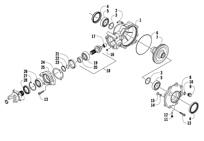 Parts Diagram for Arctic Cat 2008 PROWLER 650 H1 AUTOMATIC 4X4 ATV REAR DRIVE GEARCASE ASSEMBLY