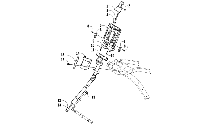 Parts Diagram for Arctic Cat 2008 F1000 EFI SNO PRO LXR SNOWMOBILE STEERING POST ASSEMBLY