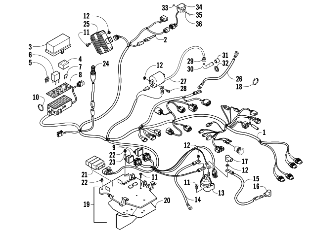 Parts Diagram for Arctic Cat 2008 700 EFI AUTOMATIC TRANSMISSION 4X4 TRV LE ATV WIRING HARNESS ASSEMBLY