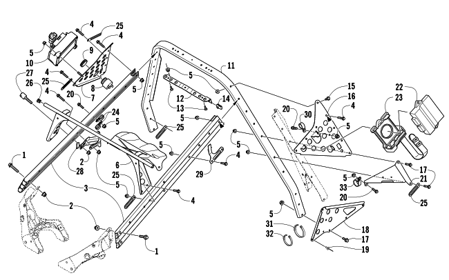 Parts Diagram for Arctic Cat 2008 JAGUAR Z1 1100 EFI SNOWMOBILE STEERING SUPPORT ASSEMBLY