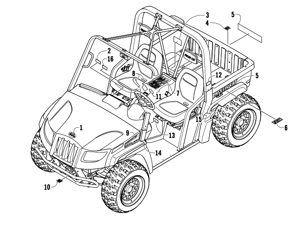 Parts Diagram for Arctic Cat 2008 PROWLER XTX 700 H1 AUTOMATIC 4X4 ATV DECALS