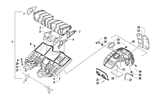 Parts Diagram for Arctic Cat 2008 JAGUAR Z1 1100 EFI SNO PRO SNOWMOBILE AIR SILENCER ASSEMBLY