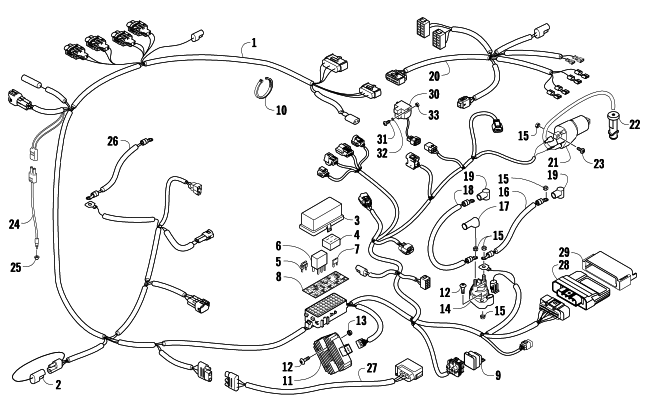 Parts Diagram for Arctic Cat 2008 PROWLER XTX 700 H1 AUTOMATIC 4X4 ATV WIRING HARNESS ASSEMBLY