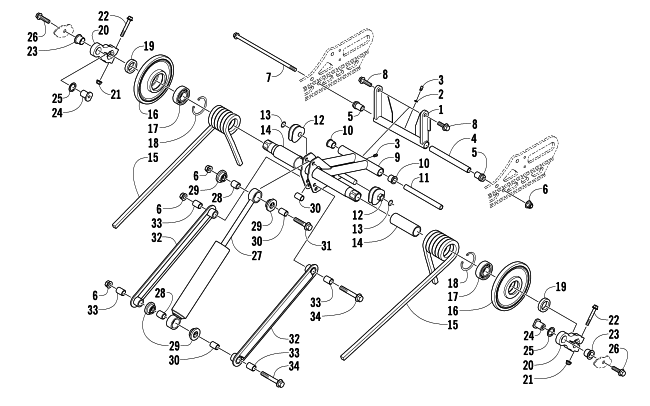 Parts Diagram for Arctic Cat 2011 T570 TOURING SNOWMOBILE REAR SUSPENSION REAR ARM ASSEMBLY