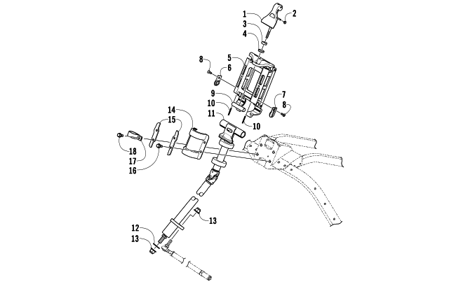 Parts Diagram for Arctic Cat 2008 JAGUAR Z1 1100 EFI SNO PRO SNOWMOBILE STEERING POST ASSEMBLY