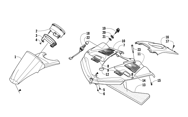 Parts Diagram for Arctic Cat 2008 T500 SNOWMOBILE CONSOLE ASSEMBLY