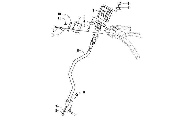 Parts Diagram for Arctic Cat 2008 T570 SNOWMOBILE STEERING POST ASSEMBLY