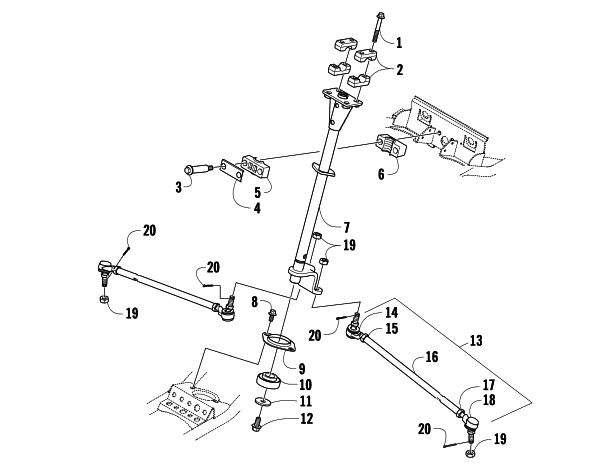 Parts Diagram for Arctic Cat 2008 366 AUTOMATICTRANSMISSION 4X4 FIS ATV STEERING POST ASSEMBLY