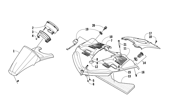 Parts Diagram for Arctic Cat 2009 TZ1 TOURING SNOWMOBILE CONSOLE ASSEMBLY