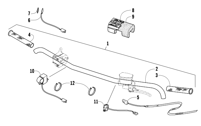 Parts Diagram for Arctic Cat 2008 AC 600 SNO PRO SNOWMOBILE HANDLEBAR ASSEMBLY