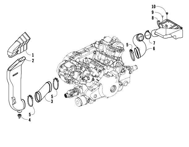 Parts Diagram for Arctic Cat 2009 1000 TRV CRUISER ATV CASE/BELT COOLING ASSEMBLY