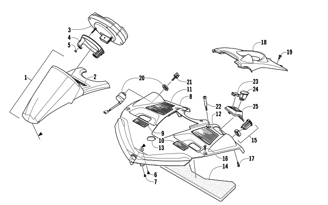 Parts Diagram for Arctic Cat 2008 TZ1 TOURING LXR SNOWMOBILE CONSOLE ASSEMBLY