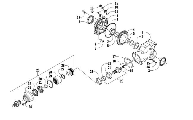 Parts Diagram for Arctic Cat 2011 TRV 1000s CRUISER ATV REAR DRIVE GEARCASE ASSEMBLY