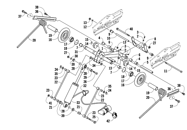 Parts Diagram for Arctic Cat 2008 AC 600 SNO PRO SNOWMOBILE REAR SUSPENSION REAR ARM ASSEMBLY