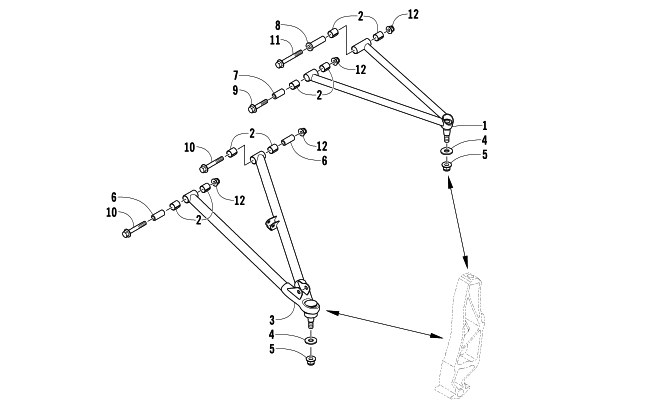 Parts Diagram for Arctic Cat 2011 ARCTIC CAT SNO PRO 600 SNOWMOBILE A-ARM ASSEMBLY