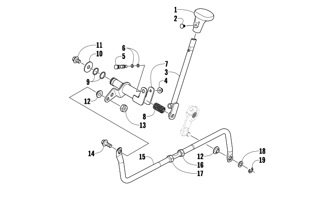 Parts Diagram for Arctic Cat 2008 366 AUTOMATICTRANSMISSION 4X4 FIS ATV SHIFT LEVER ASSEMBLY