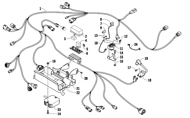 Parts Diagram for Arctic Cat 2008 366 AUTOMATICTRANSMISSION 4X4 FIS ATV WIRING HARNESS ASSEMBLY