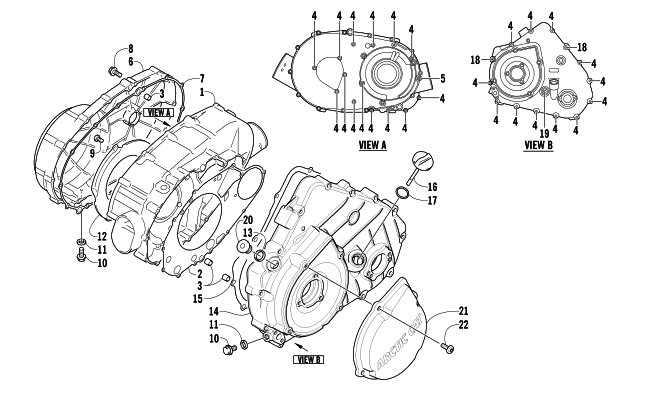 Parts Diagram for Arctic Cat 2008 366 AUTOMATICTRANSMISSION 4X4 FIS ATV CLUTCH/V-BELT/MAGNETO COVER ASSEMBLY