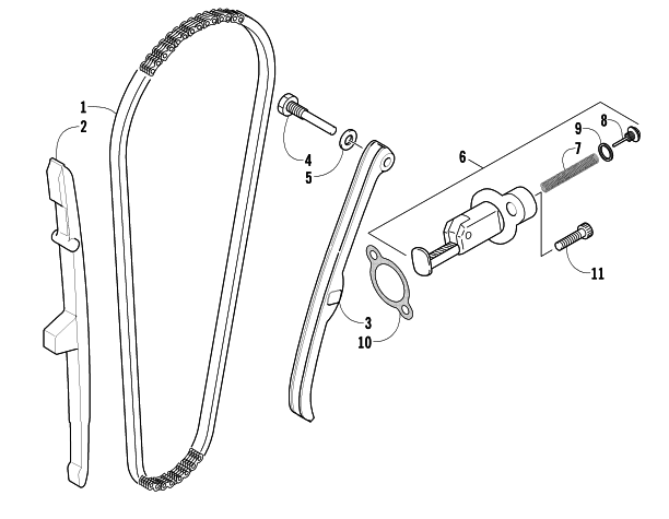 Parts Diagram for Arctic Cat 2016 ALTERRA 400 ATV CAM CHAIN ASSEMBLY