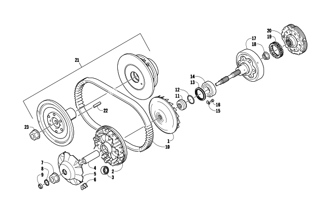 Parts Diagram for Arctic Cat 2008 366 AUTOMATICTRANSMISSION 4X4 FIS ATV TRANSMISSION ASSEMBLY