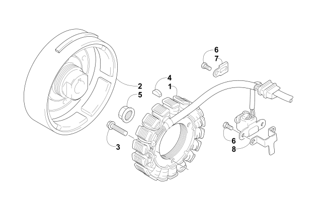 Parts Diagram for Arctic Cat 2011 350 CR ATV MAGNETO ASSEMBLY