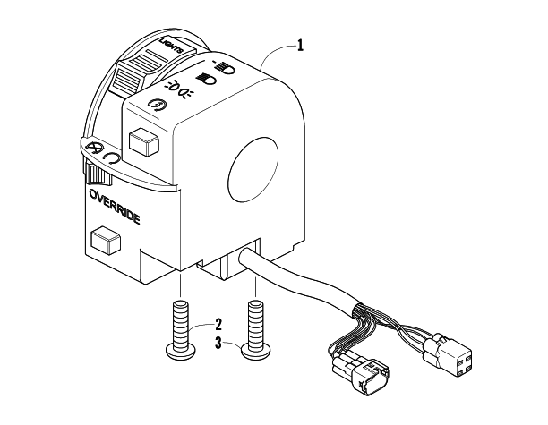 Parts Diagram for Arctic Cat 2008 366 AUTOMATICTRANSMISSION 4X4 FIS ATV CONTROL SWITCH HOUSING ASSEMBLY