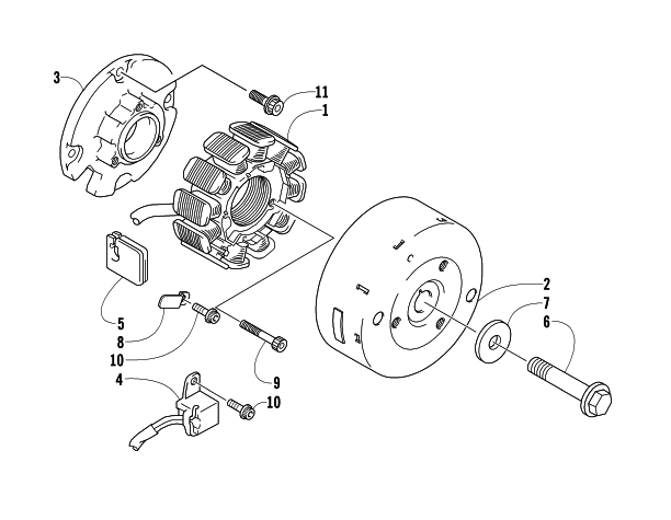 Parts Diagram for Arctic Cat 2008 AC 600 SNO PRO SNOWMOBILE MAGNETO