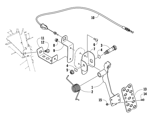 Parts Diagram for Arctic Cat 2008 PROWLER XTX 700 H1 AUTOMATIC 4X4 ATV ACCELERATOR ASSEMBLY