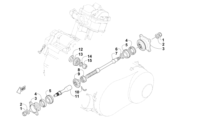 Parts Diagram for Arctic Cat 2008 PROWLER XTX 700 H1 AUTOMATIC 4X4 ATV SECONDARY DRIVE ASSEMBLY