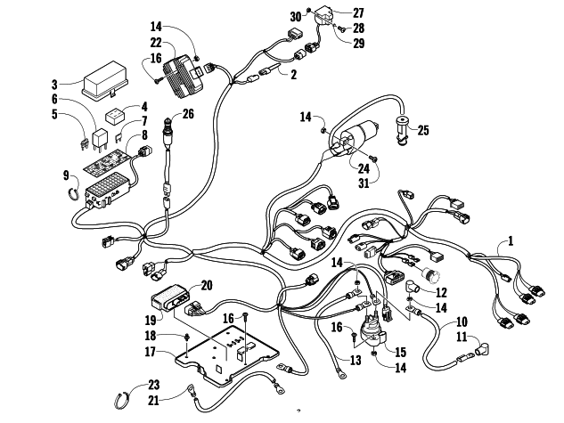Parts Diagram for Arctic Cat 2009 550 H1 EFI 4X4 AUTOMATIC LE ATV WIRING HARNESS ASSEMBLY