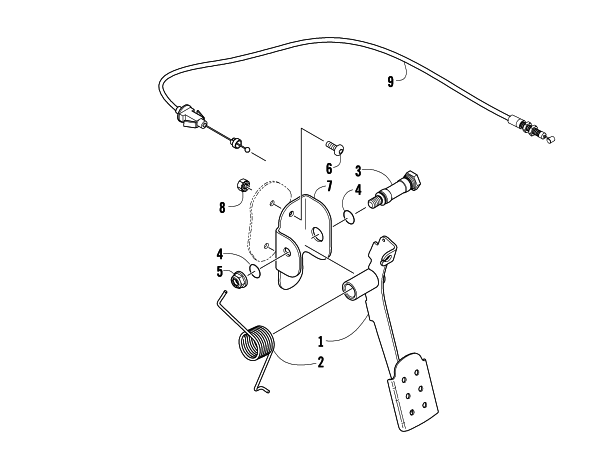 Parts Diagram for Arctic Cat 2009 PROWLER 650 XT AUTOMATIC 4X4 ATV ACCELERATOR ASSEMBLY