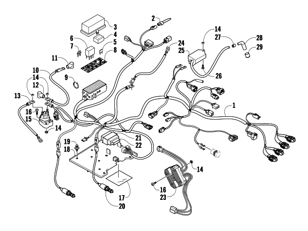 Parts Diagram for Arctic Cat 2008 400 AUTOMATIC TRANSMISSION 4X4 TRV ATV WIRING HARNESS ASSEMBLY