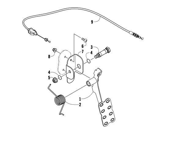 Parts Diagram for Arctic Cat 2014 PROWLER 700 HDX KE ATV ACCELERATOR ASSEMBLY