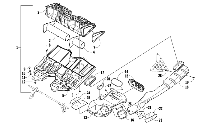 Parts Diagram for Arctic Cat 2009 F5 EFI LXR SNOWMOBILE AIR SILENCER ASSEMBLY