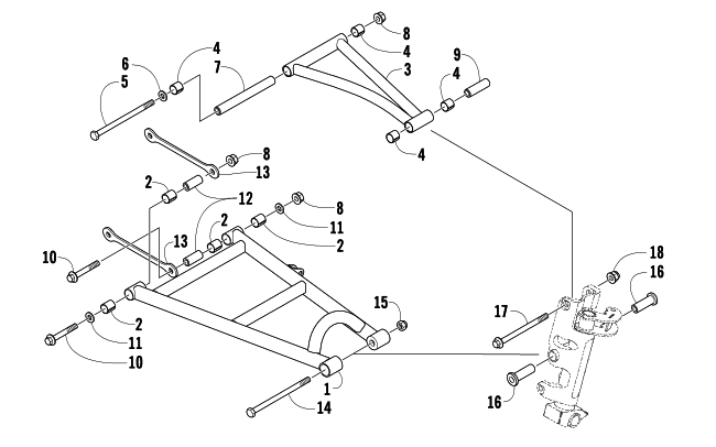 Parts Diagram for Arctic Cat 2010 CF6 EFI SNOWMOBILE A-ARM ASSEMBLY