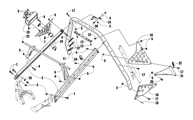 Parts Diagram for Arctic Cat 2009 F5 EFI LXR SNOWMOBILE STEERING SUPPORT ASSEMBLY