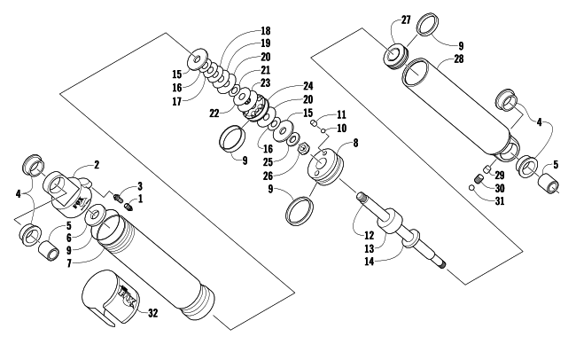 Parts Diagram for Arctic Cat 2010 Z1 TURBO SNO PRO SNOWMOBILE FRONT SUSPENSION SHOCK ABSORBER