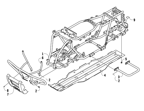 Parts Diagram for Arctic Cat 2009 366 4X4 AUTOMATIC ATV FRAME AND RELATED PARTS