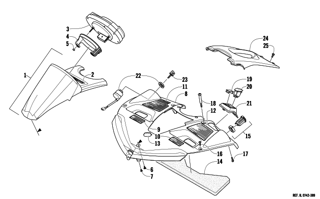 Parts Diagram for Arctic Cat 2009 TZ1 TURBO LXR LE SNOWMOBILE CONSOLE ASSEMBLY