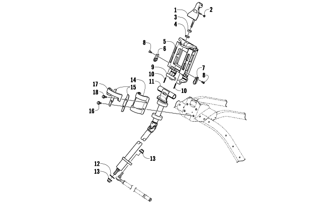 Parts Diagram for Arctic Cat 2009 F6 SNO PRO SNOWMOBILE STEERING POST ASSEMBLY